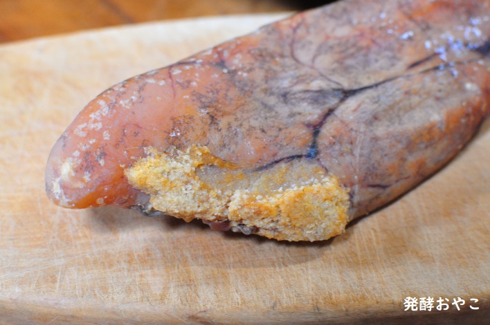 一腹の半分を使ったカラスミ