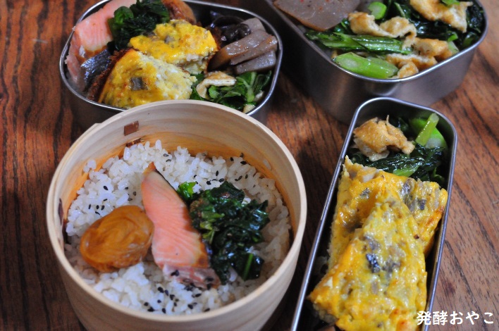 鶏そぼろ入り玉子焼きのお弁当